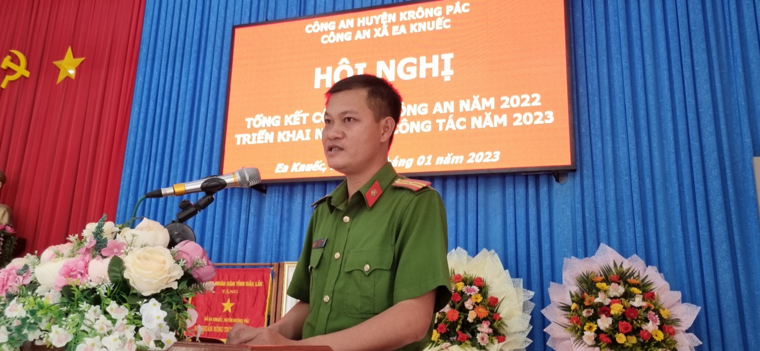 Công An Xã Ea Knuếc Tổ Chức Hội Nghị Tổng Kết Công tác Năm 2022. Triển Khai Nhiệm Vụ Công Tác năm 2023.